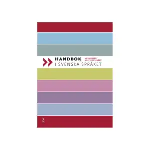 Handboken fungerar som en ledstång för alla de språkliga momenten i kurserna 1-3 i svenska, men är också lämplig för påbyggnadskurserna. Den är dessutom en värdefull kompanjon i livet efter skolan, eftersom den fungerar som en uppslagsbok för medvetna skribenter och kritiska läsare.  Utmärkande drag  43 fristående kapitel omfattar alla språkliga moment i Svenska 1-3  Stor mängd praktiska övningar med separat facit  Passar för självständiga studier på gymnasiet och i vuxenutbildningen  Handbok i svenska språket är en av Sveriges mest omtyckta och spridda läroböcker i svenska för gymnasiets högskoleförberedande program. En anledning är det breda perspektivet på ämnet – det mesta finns med, helt enkelt – som gör boken så användbar. En annan anledning är att boken är mycket rik på uppgifter, med facit, som tränar och befäster varje moment. Uppgifterna berör såväl detaljnivå som större moment där man t.ex. studerar argumentationen i ett tal eller skriver en hel text. Men den viktigaste anledningen till Handbokens popularitet är Ulf Janssons unika berättarröst som lyckas med att göra det svåra lätt. På ett pedagogiskt och elevnära sätt förmedlas kunskaper om stort och smått, så att alla kan hänga med. Berättartexten kompletteras med tydliga tumregler och praktiska besiktningsprotokoll, som repeterar det viktigaste när det är dags att skriva eller tala på egen hand. Psst! Nästa reviderade upplaga, den femte, utkommer 2023.     Format Inbunden   Omfång 362 sidor   Språk Svenska   Förlag Liber   Utgivningsdatum 2012-08-10   Medverkande Martin Levander   ISBN 9789147104208  