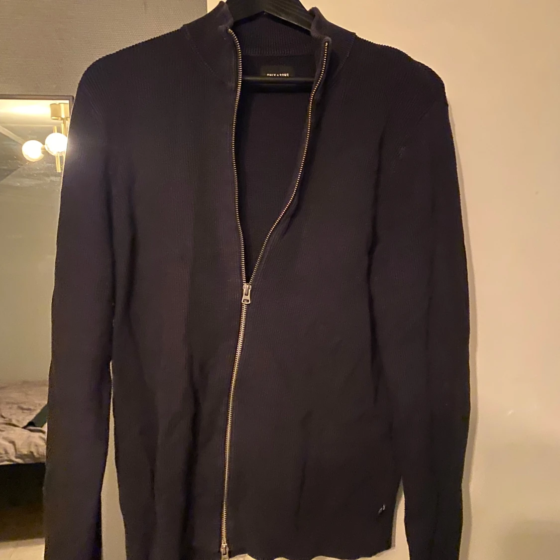 Svart ribbad kofta från Only & Sons