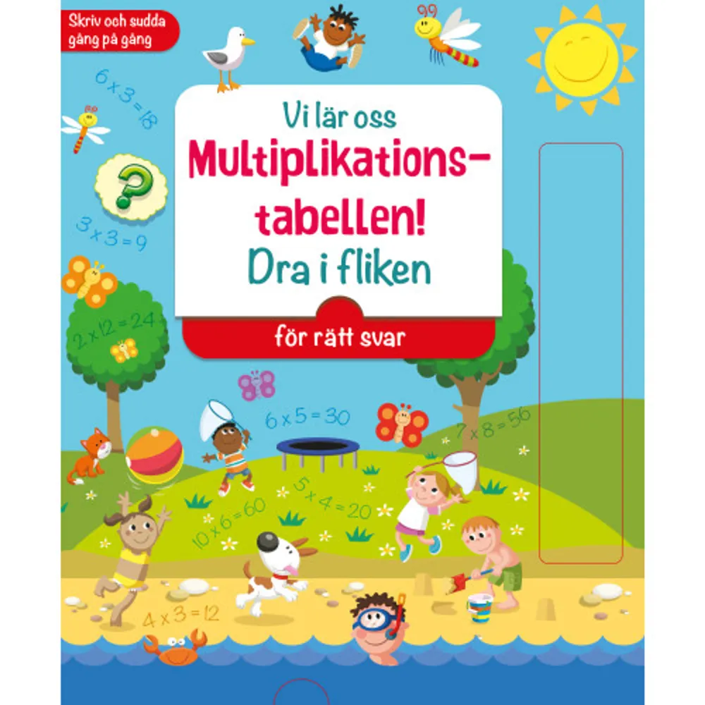 Att lära sig multiplikationstabellen kan vara både lätt och roligt! Använd den medföljande pennan och skriv ditt svar, dra sedan i fliken och se om det var rätt! Rolig matteträning för barn från 7 år.    Format Board book   Omfång 12 sidor   Språk Svenska   Förlag Barthelson Förlag   Utgivningsdatum 2022-07-19   Medverkande Malin Barthelson   ISBN 9789177511175  . Böcker.