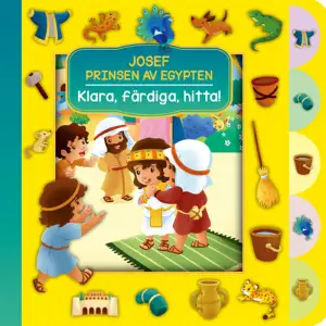 Josef, Prinsen av Egypten Klara, färdiga, hitta! Cecilie Fodor  Gör dig beredd att följa med Josef på hans otroliga resa från familjen till fängelset, och till sist till kungens palats. Hjälp honom att hitta några saker medan han gör sitt bästa för att följa Guds plan. Är du redo? I så fall: Klara, färdiga, hitta! När barnen slår upp boken kommer de direkt att börja leta efter alla de gömda sakerna som finns på varje uppslag. De underbara illustrationerna uppmuntrar barnen att titta, peka och lära sig nya ord. Flikarna på varje kartongblad hjälper små fingrar att vända blad medan de lyssnar till den lättlästa bibelberättelsen.    Format Board book   Omfång 12 sidor   Språk Svenska   Förlag Bornelings Förlag   Utgivningsdatum 2023-10-06   Medverkande Sandrine L'amour   ISBN 9789173173261  