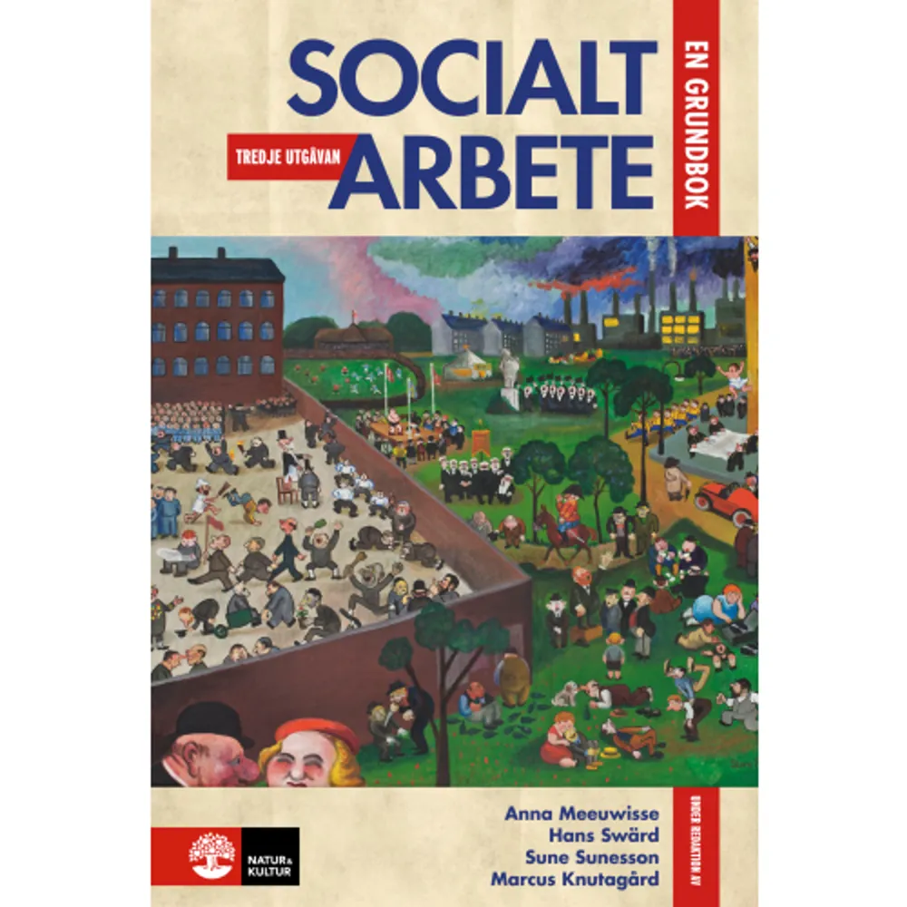 I denna tredje omarbetade utgåva av kursboksklassikern Socialt arbete – en grundbok redogör författarna för ämnets socialvetenskapliga utgångspunkter och visar på det sociala arbetets mångfald och komplexitet. I boken behandlas det sociala arbetets framväxt, organisering, utveckling och yttre ramar, framförallt i Norden men även med internationella utblickar. Dessutom berörs de förutsättningar och svåra problemställningar som professionella inom området ständigt ställs inför. Frågor om etik, maktförhållanden och kön diskuteras, liksom medborgarskap, rättigheter, mångkultur och social hållbarhet. Kunskapsbildningen och kunskapsutvecklingen i socialt arbete problematiseras också.Mycket har hänt i samhället och i det sociala arbetet sedan boken gavs ut första gången år 2000. I den nya utgåvan har alla kapitel uppdaterats och flera nyskrivna kapitel har tillkommit. Författarna representerar flertalet institutioner för socialt arbete i Sverige och här introduceras även några tongivande forskare från andra länder. De tar bland annat upp problem som globaliseringen medför och som kräver nya lösningar.Omarbetningen har skett med stöd av synpunkter från lärare vid många svenska lärosäten. Målgruppen är främst studenter på socionomprogrammet, men boken är också användbar för yrkesverksamma socionomer.     Format Flexband   Omfång 544 sidor   Språk Svenska   Förlag Natur & Kultur Akademisk   Utgivningsdatum 2016-01-15   Medverkande Hans Swärd   Medverkande Sune Sunesson   Medverkande Marcus Knutagård   Medverkande Anna Meeuwisse   Medverkande Hans Swärd   Medverkande Sune Sunesson   Medverkande Marcus Knutagård   Medverkande Bitte Granlund   Medverkande Stig Söderlind   ISBN 9789127141490  . Böcker.