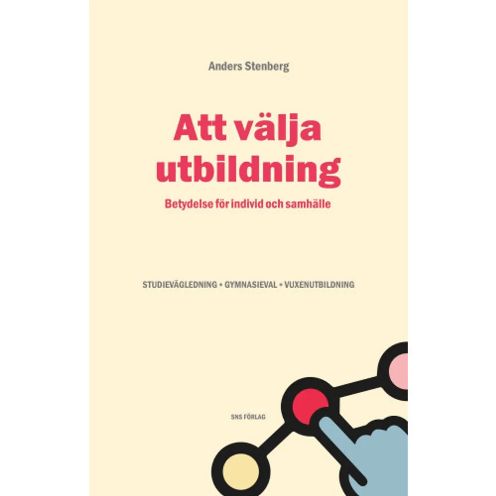 Att välja utbildning är viktigt. För den som väljer står framtida arbetsglädje och inkomst på spel. För samhället påverkas kompetensförsörjningen och produktiviteten. Men vad krävs för att människor ska kunna fatta välgrundade beslut om utbildning? Hur fungerar exempelvis studie- och yrkesvägledningen? Och vilken typ av gymnasieutbildning ger bäst avkastning? Är vuxenutbildning samhällsekonomiskt lönsamt? Bland annat dessa frågor tas upp i denna rapport. Författaren föreslår även ett antal konkreta åtgärder för att förbättra kompetensförsörjningen och göra det lättare att fatta bra utbildningsbeslut. Anders Stenberg är docent i nationalekonomi vid Institutet för social forskning vid Stockholms universitet (SOFI).    Format Häftad   Omfång 162 sidor   Språk Svenska   Förlag SNS Förlag   Utgivningsdatum 2016-09-07   ISBN 9789186949822  . Böcker.