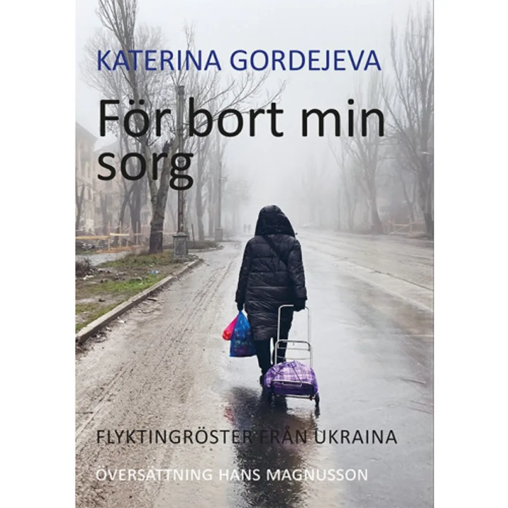  För bort min sorg består av tjugofyra berättelser eller vittnesmål om krigsupplevelser, såväl på den ryska som på den ukrainska sidan. Dessa berättelser om liv, flykt och överlevnad kommer att förändra vad vi vet om kriget. De är på en och samma gång vittnesmål och en appell för demokrati, objektiv journalistik, sanning och fred. Författaren har intervjuat människor vid flyktingcenter i Ryssland och Europa efter den 24 februari då kriget i Ukraina började.Katerina Gordejeva (född 1977) är en oberoende rysk journalist. Hon arbetade som tv-reporter för den federala tv-kanalen NTV men lämnade den 2012 på grund av oenighet om kanalens inriktning på propaganda. Katerina Gordejeva lämnade Moskva i protest 2014 sedan Ryssland annekterat Krimhalvön och erövrat delar av östra Ukraina. 2020 skapade hon sin egen Youtube-kanal som i dag har mer än 1,5 miljoner abonnenter. Hösten 2022 tilldelades hon Anna Politkowskajas internationella journalistpris och några dagar senare kallades hon för «utländsk agent» av ryska statliga myndigheter.     Format Danskt band   Omfång 347 sidor   Språk Svenska   Förlag Celanders förlag   Utgivningsdatum 2023-12-08   Medverkande Hans Magnusson   ISBN 9789187393815  . Böcker.