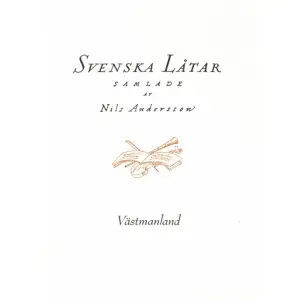 Utgiven av Svenskt visarkiv. Svenska låtar är en samlingsutgåva av svensk folkmusik i 24 band. Verket är resultatet av ett insamlingsarbete 1908-1940 initierat av Nils Andersson med målsättningen att skapa ett standardverk för svensk folkmusik. Utgåvan är uppdelad efter landskap och utgår ifrån de enskilda spelmännens repertoarer. I den här boken finns låtar från Västmanland.     Format Häftad   Omfång 146 sidor   Språk Svenska   Förlag Svenskt visarkiv   Utgivningsdatum 2019-09-04   Medverkande Nils Andersson   ISBN 9789188957214  