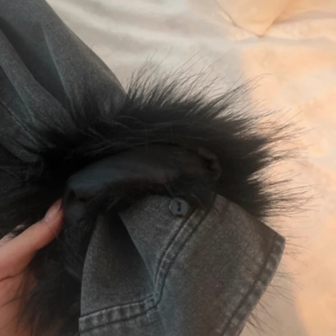 Boohoo jacka med päls - 90