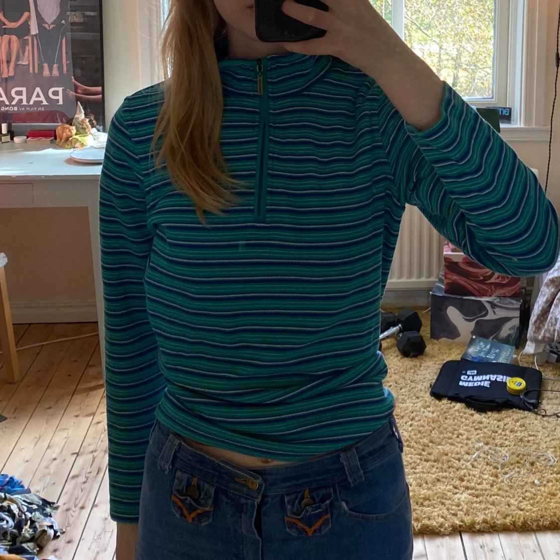 Randig blå tröja  - 91