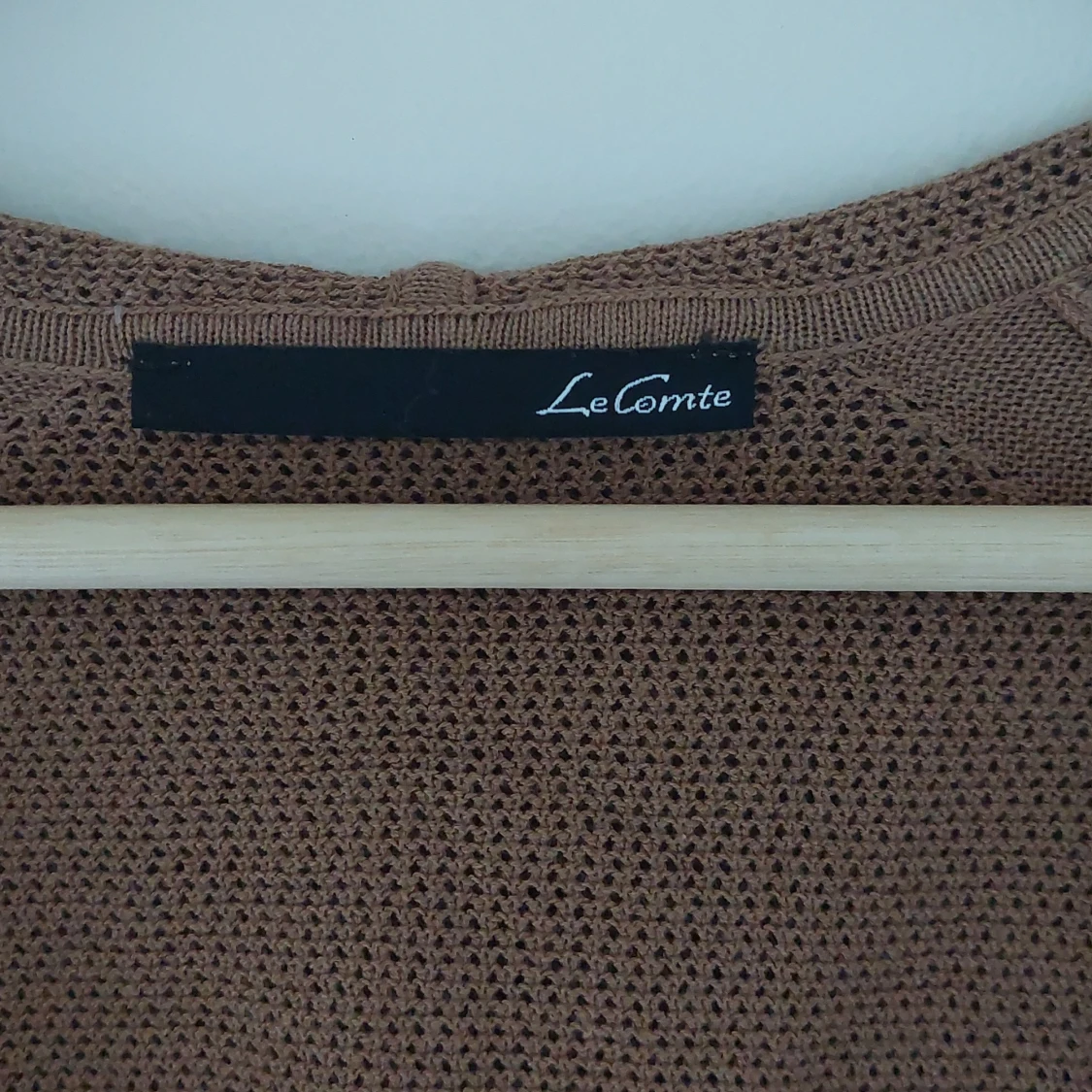 Brun finstickad kofta från LeComte - 91