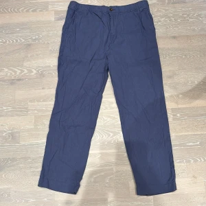 Linne byxor - Blå, linnebyxor, storlek L, H&M, oanvänd