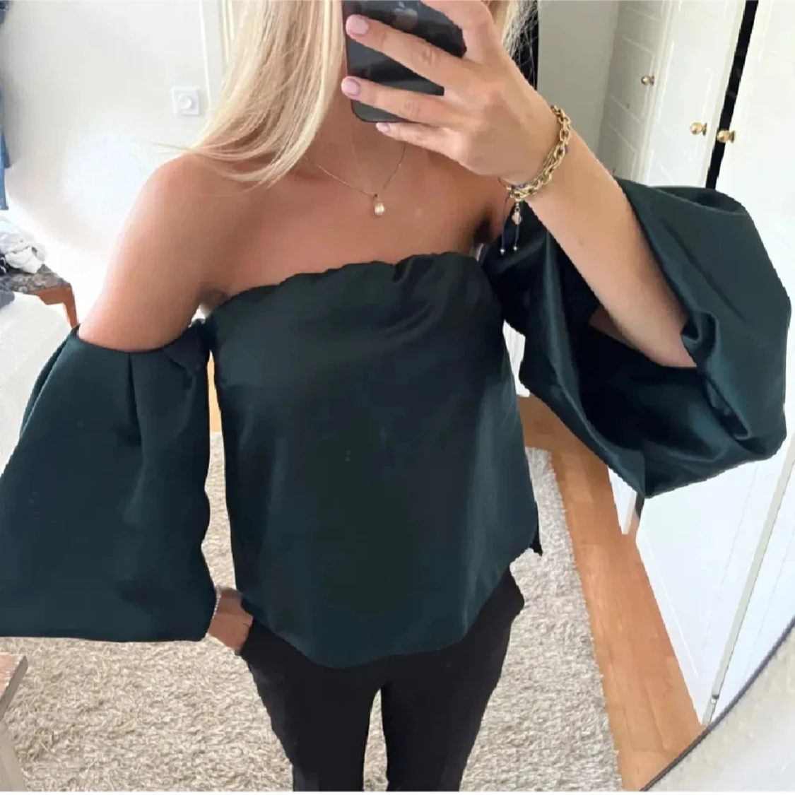 Grön off shoulder topp 