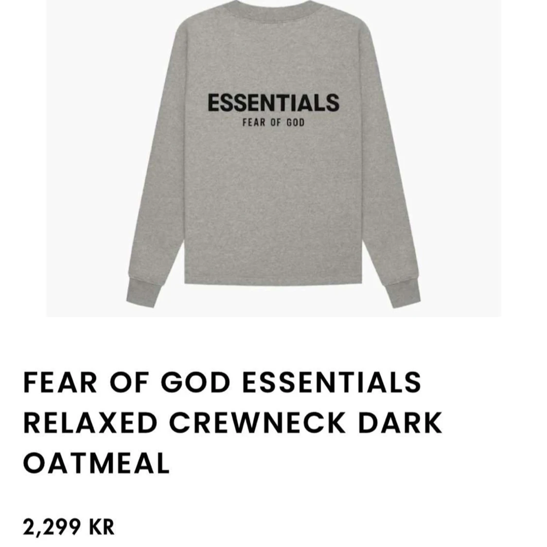 Essentials SS22 Relaxed Crewneck Light Oatmeal  - 91
