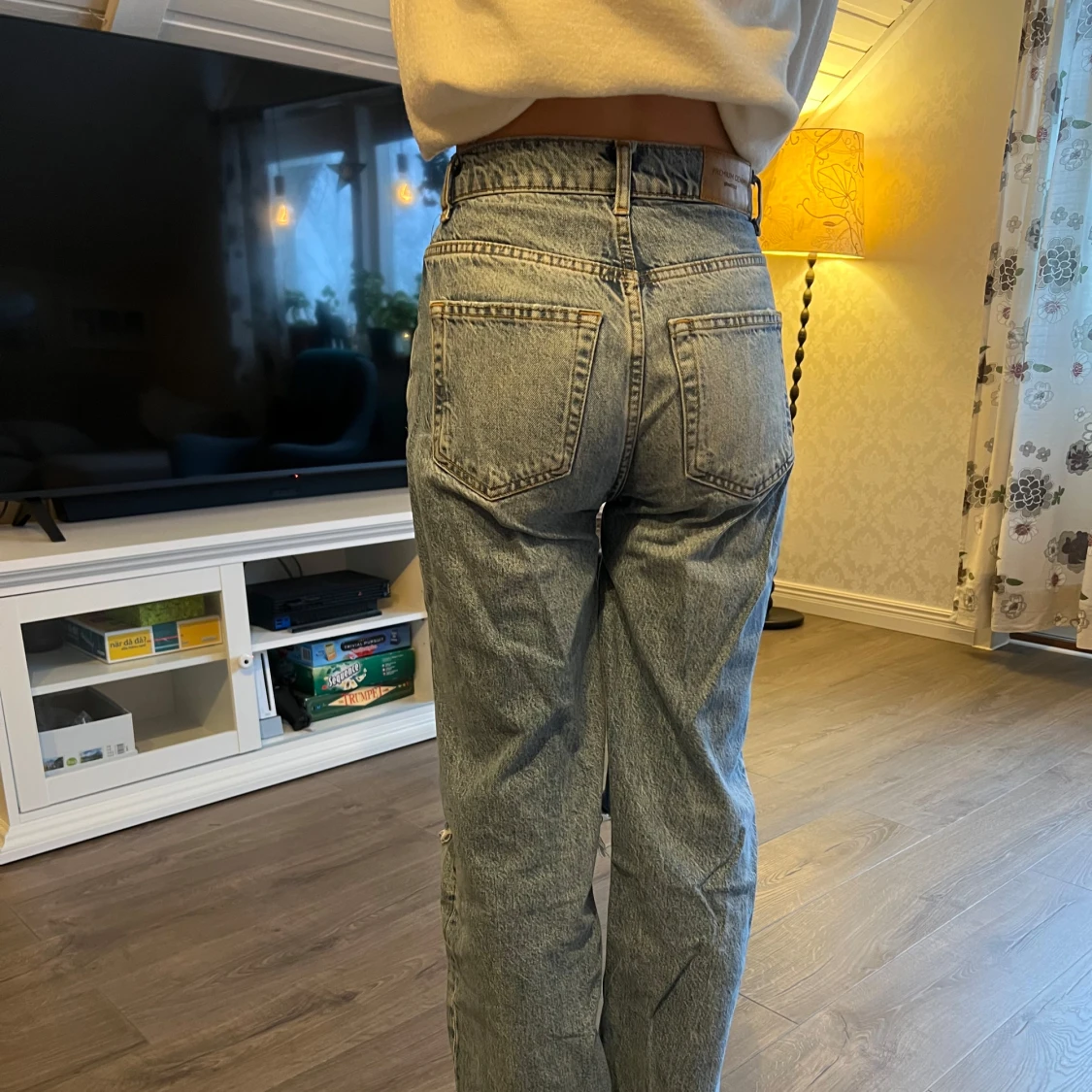 Blå jeans med slitningar från Perfect Jeans - 91