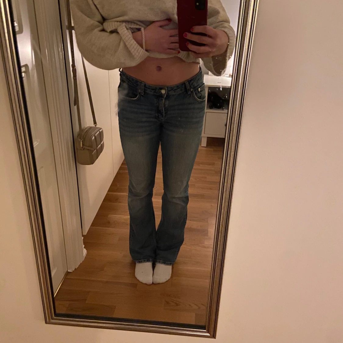 Blå bootcut jeans - 91