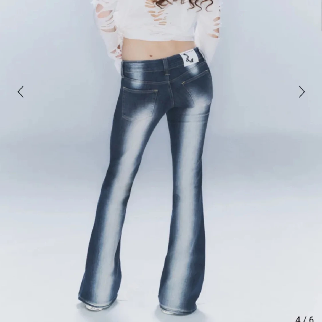 Blå weekday jeans med vita ränder - 90