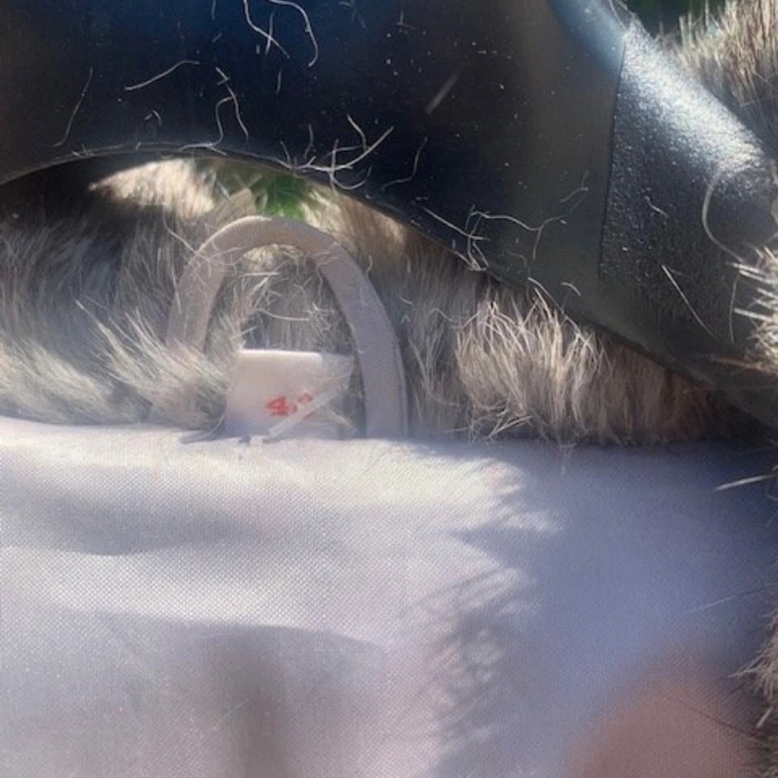 Vintage grå pälsjacka/kappa i äkta päls - 93