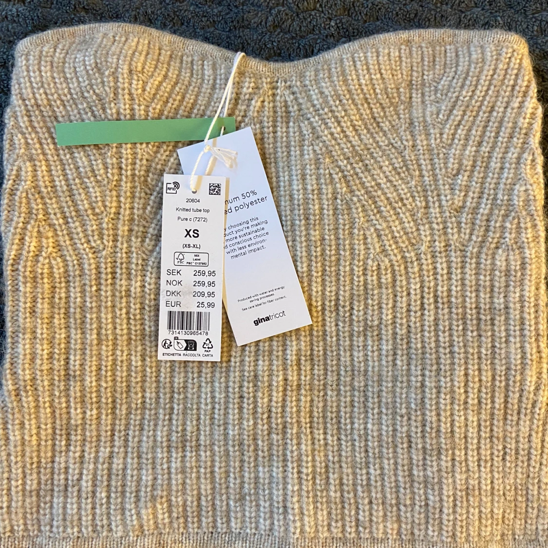 Stickad tube top  - 91