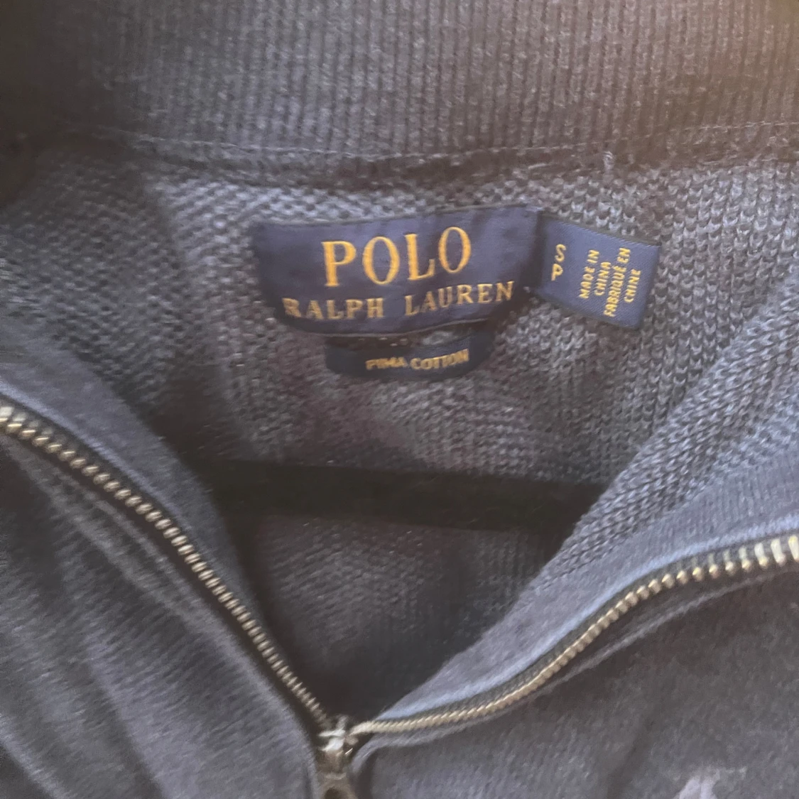 Säljer nu min stickade Ralph lauren zipp hoodie! Storlek S - 91