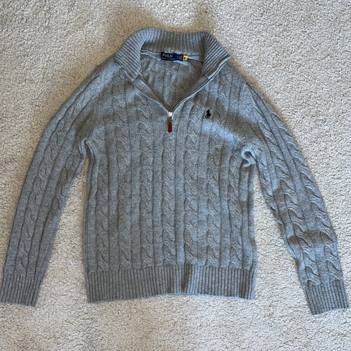 Grå halfzip tröja från Polo Ralph Lauren