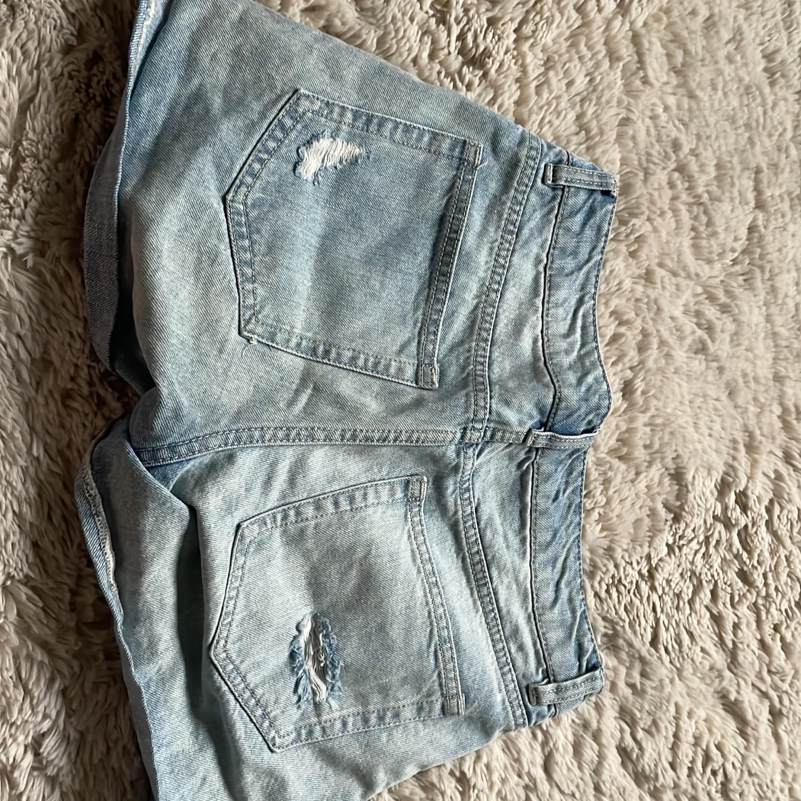 Ljusblå jeans shorts - 2