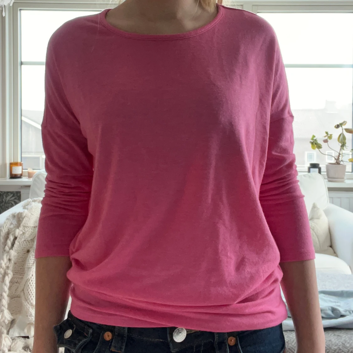 Rosa trekvartsärmad tröja från only - 1