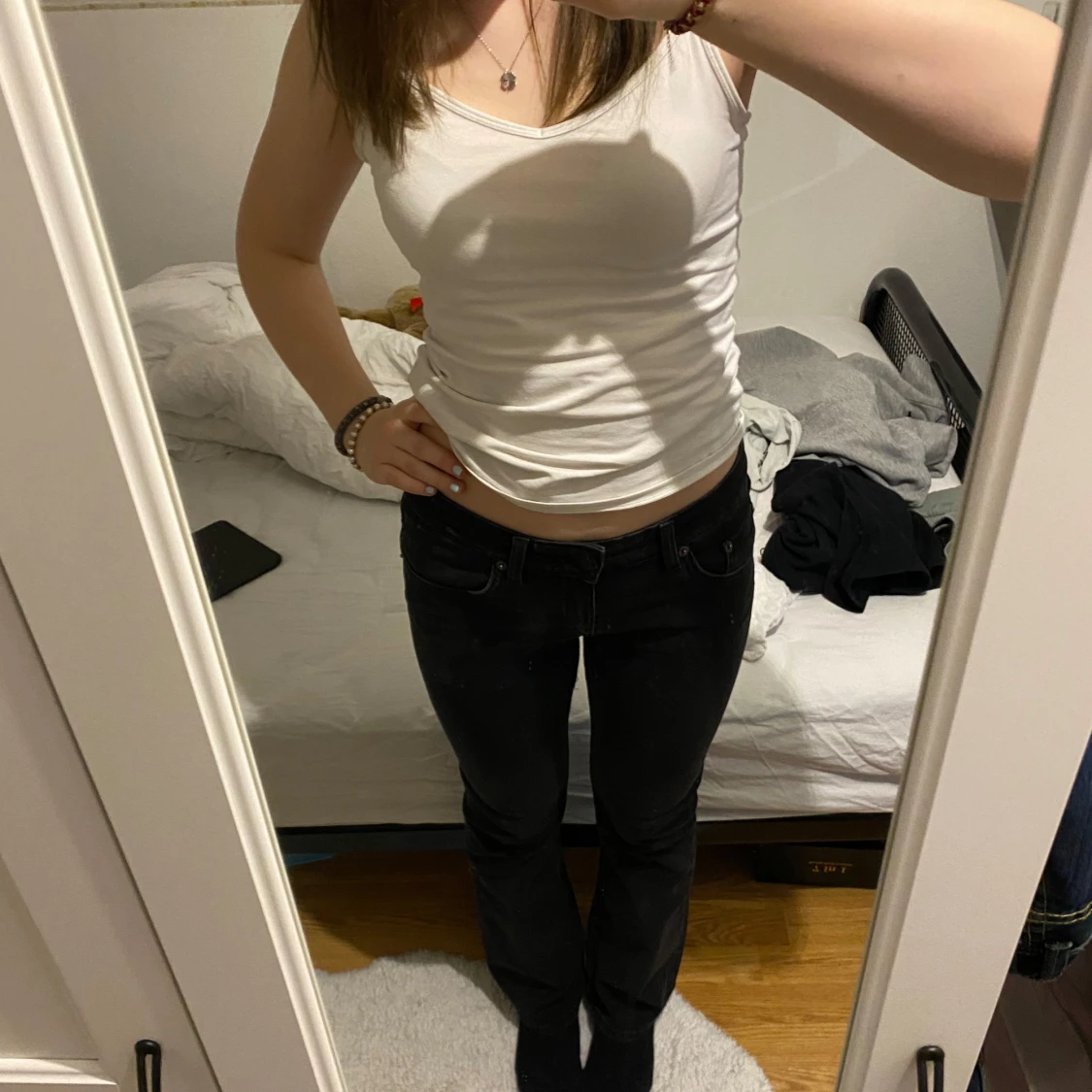 Svarta bootcut jeans!💕💕 - 2