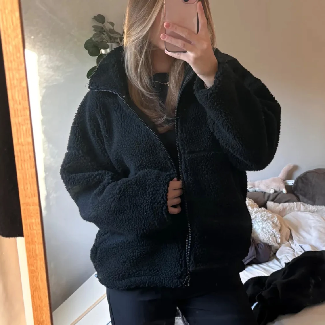 Svart teddyjacka - 1