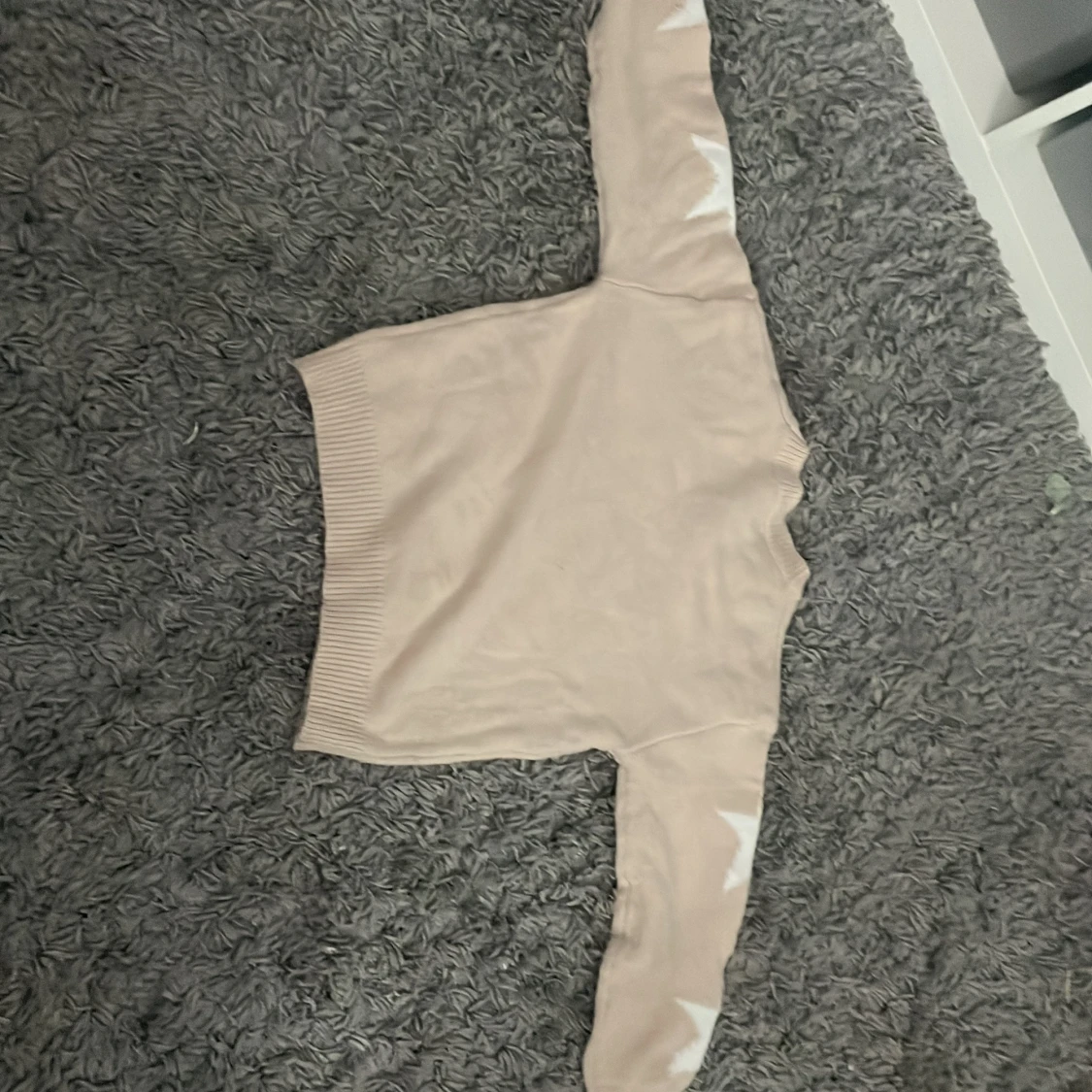 Beige stickad tröja med stjärnor - 2