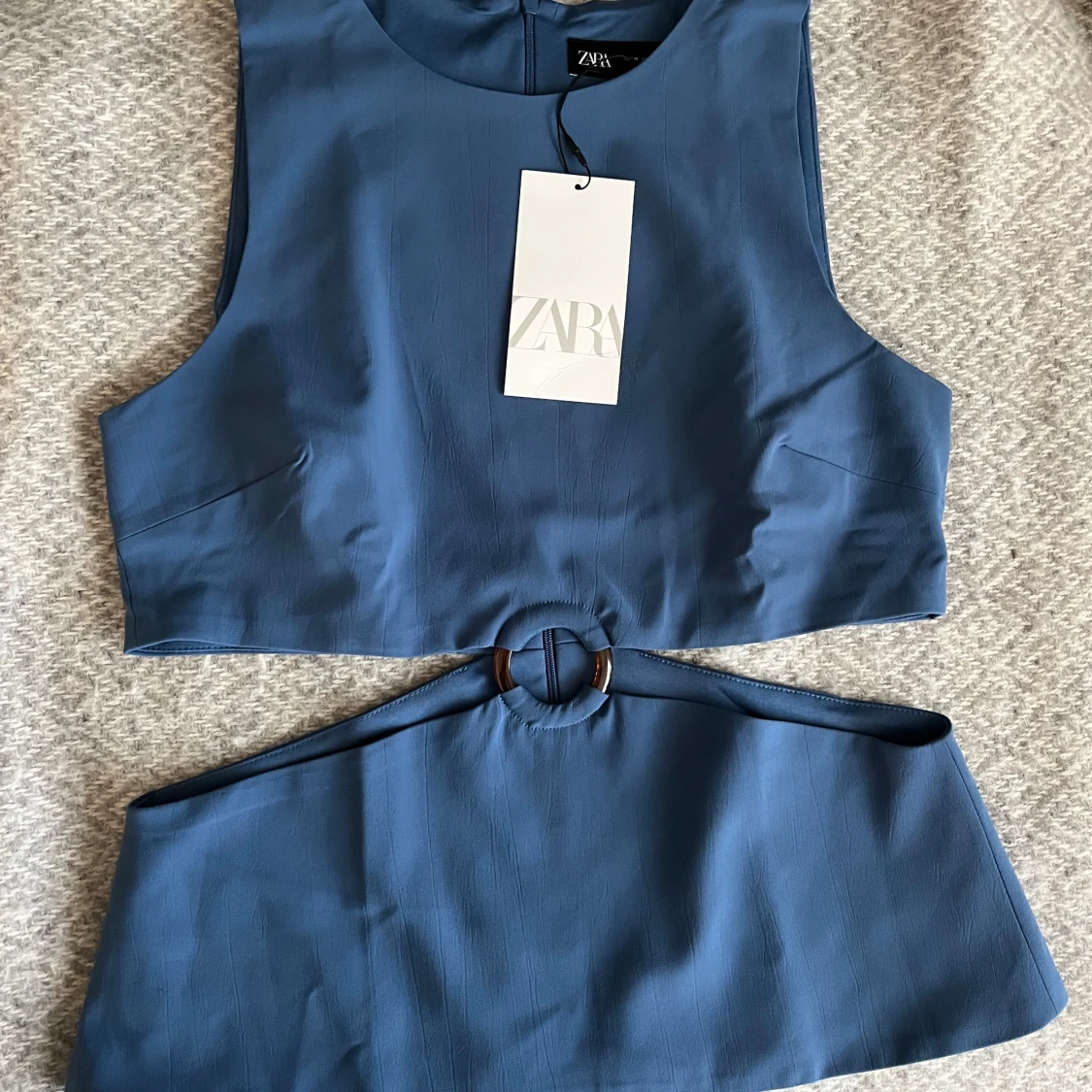 Blå ärmlös topp från Zara - 1