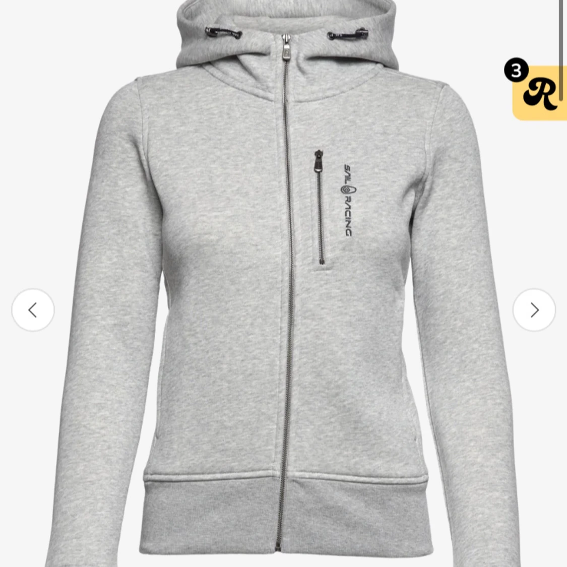 Grå zip-hoodie