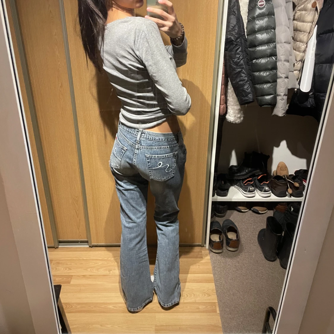 Lågmidjade bootcut jeans - 4