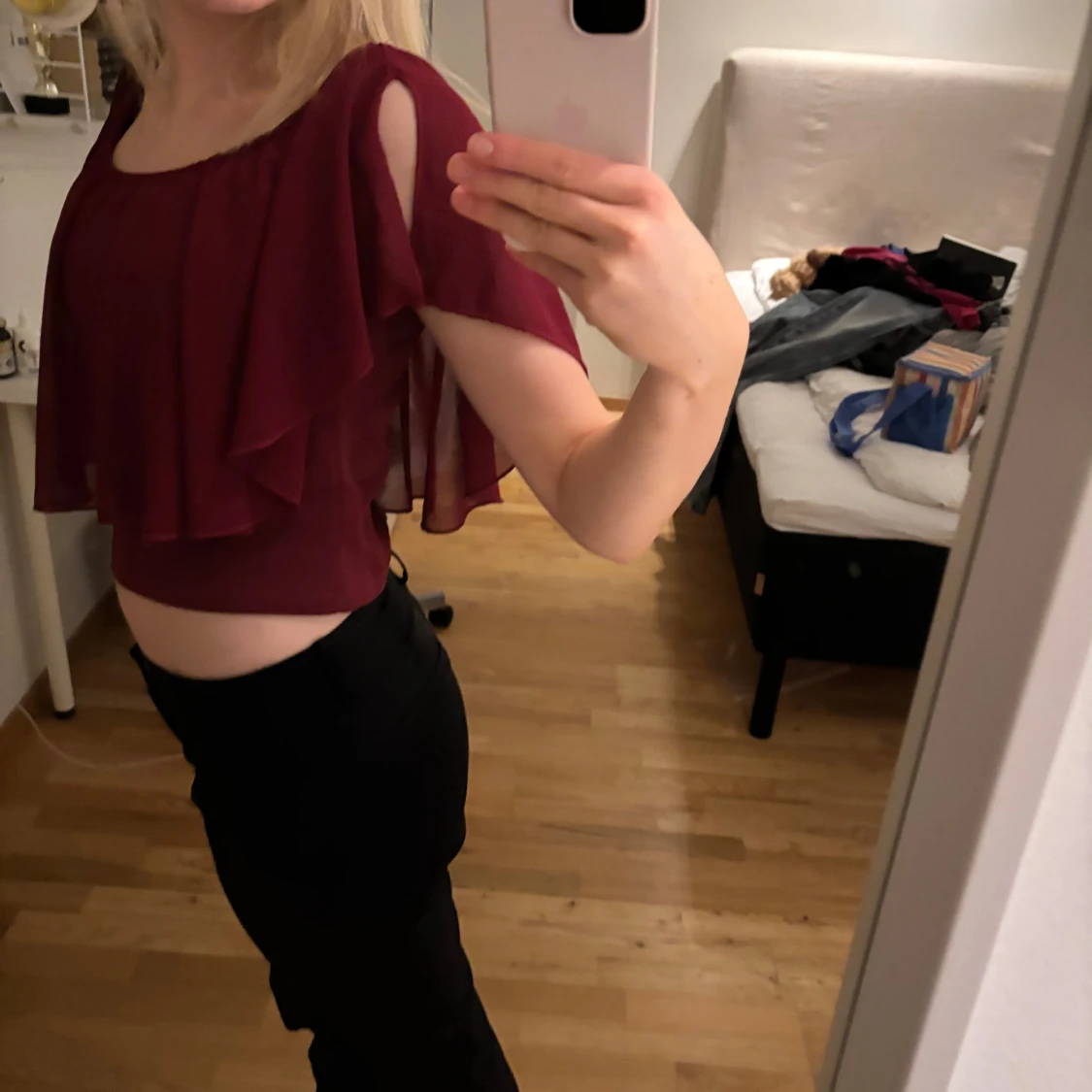 Vinröd fest topp - 3