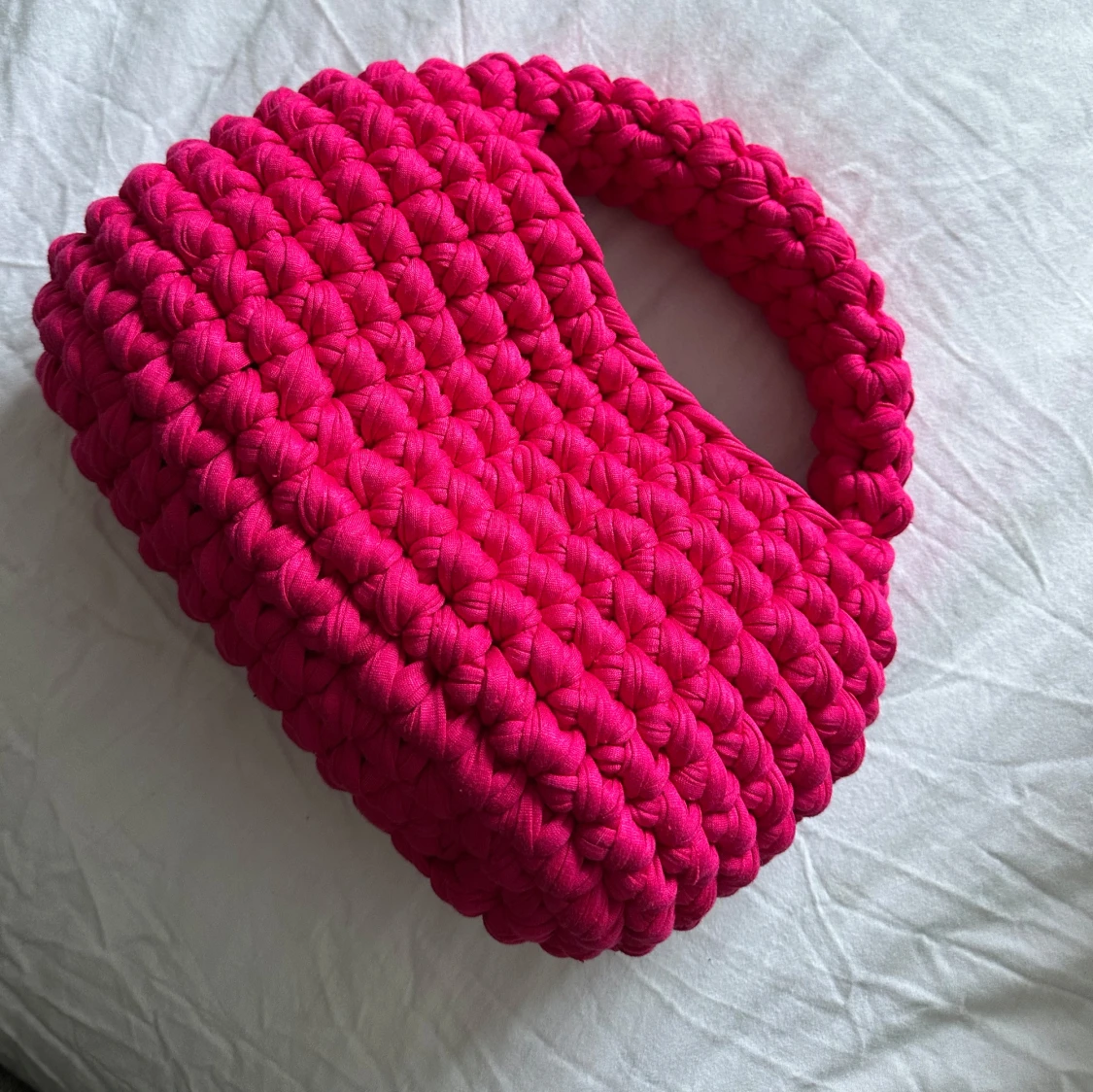 Rosa virkad handväska - 2