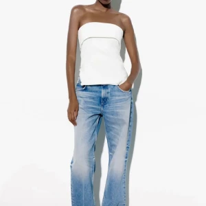 Zara white zip tube top - Använd 1 gång