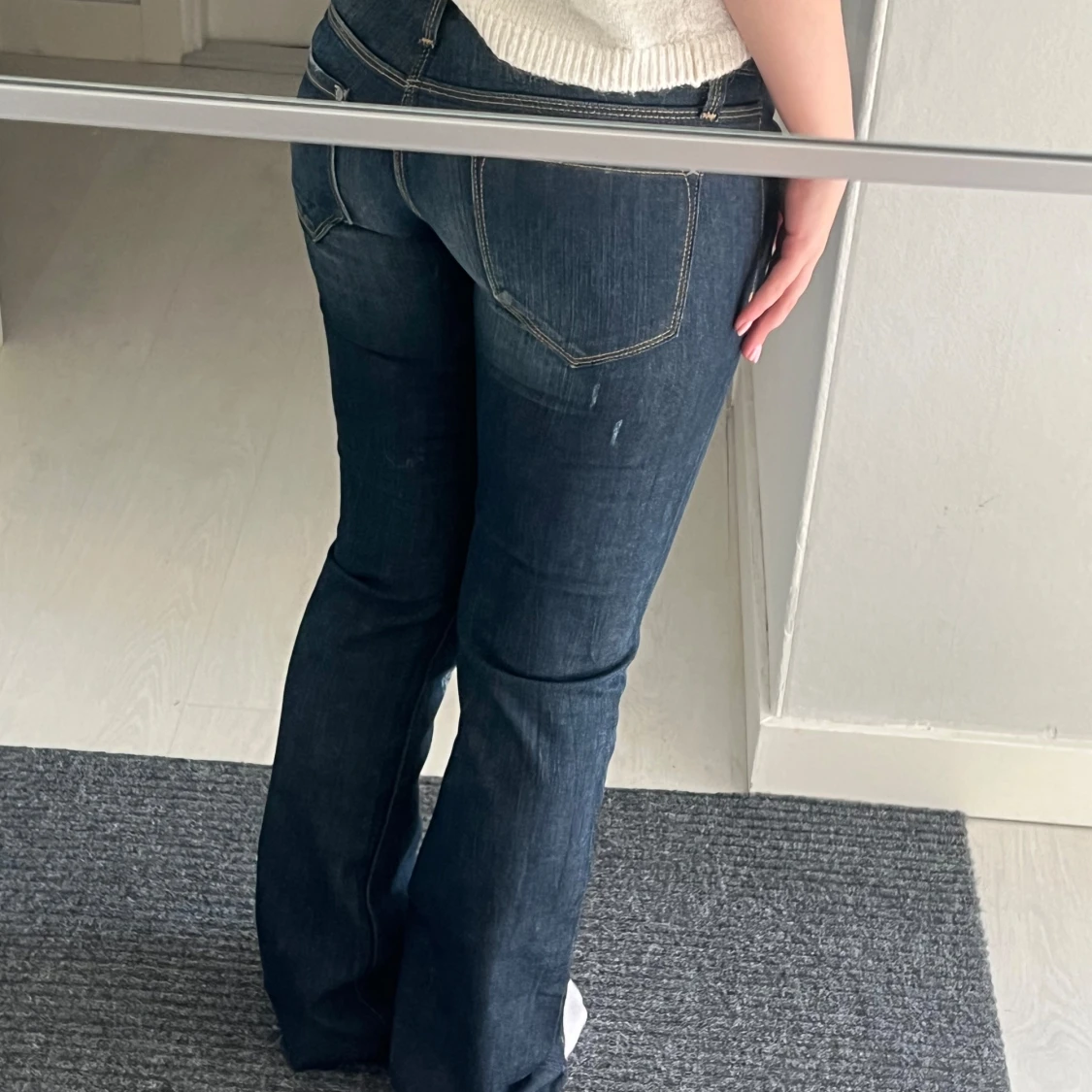 lågmidjade jeans - 90