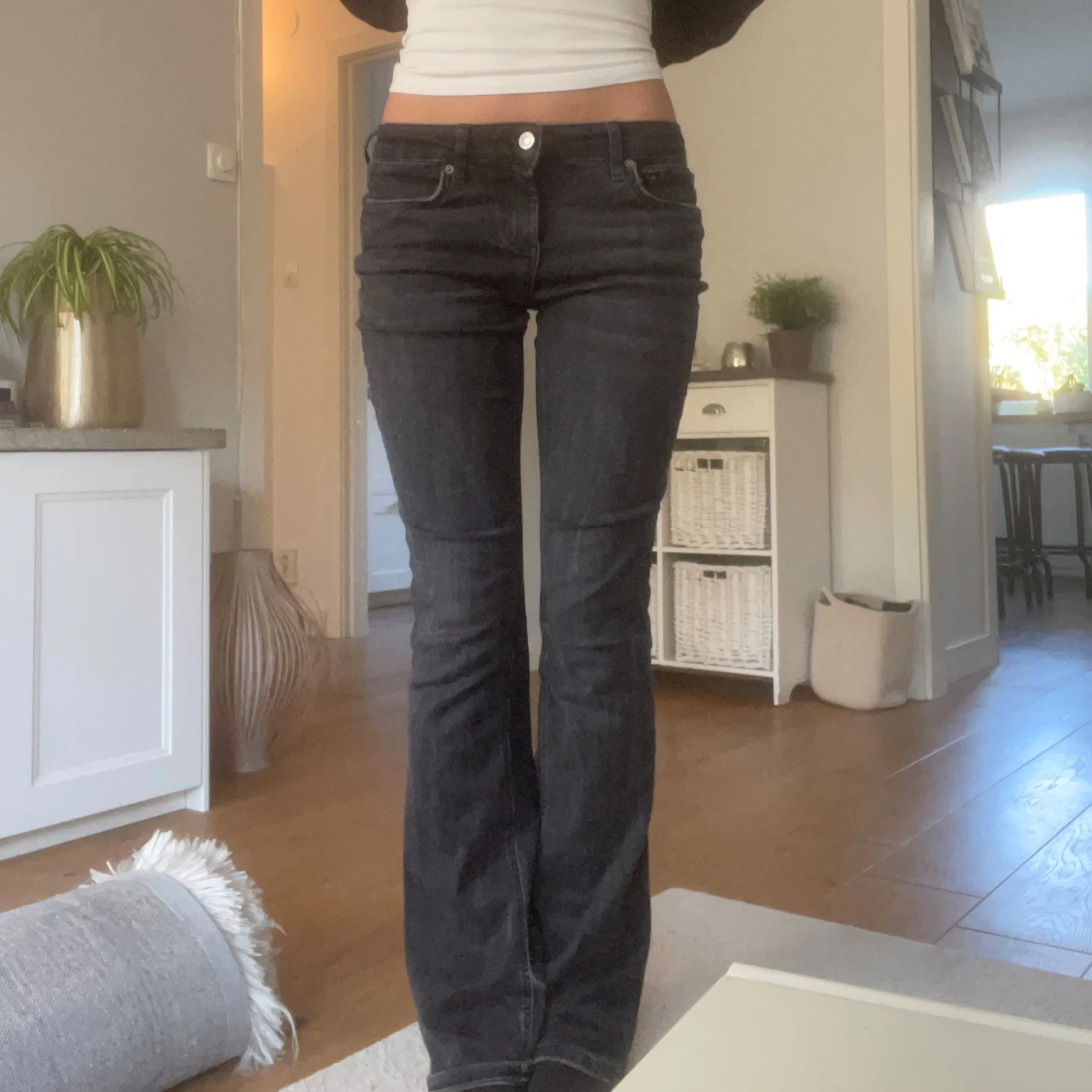 Svarta bootcut jeans från zara