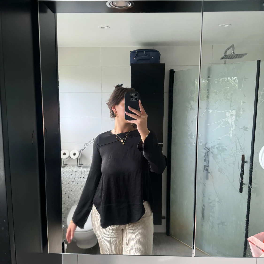 Blus med vida armar - 90