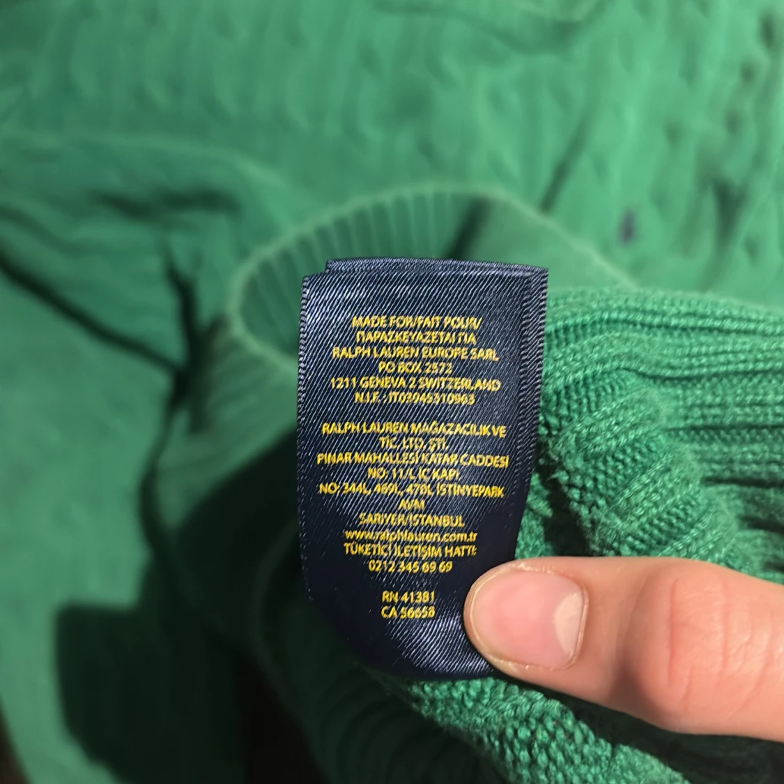 Grön stickad tröja från Polo Ralph Lauren - 92