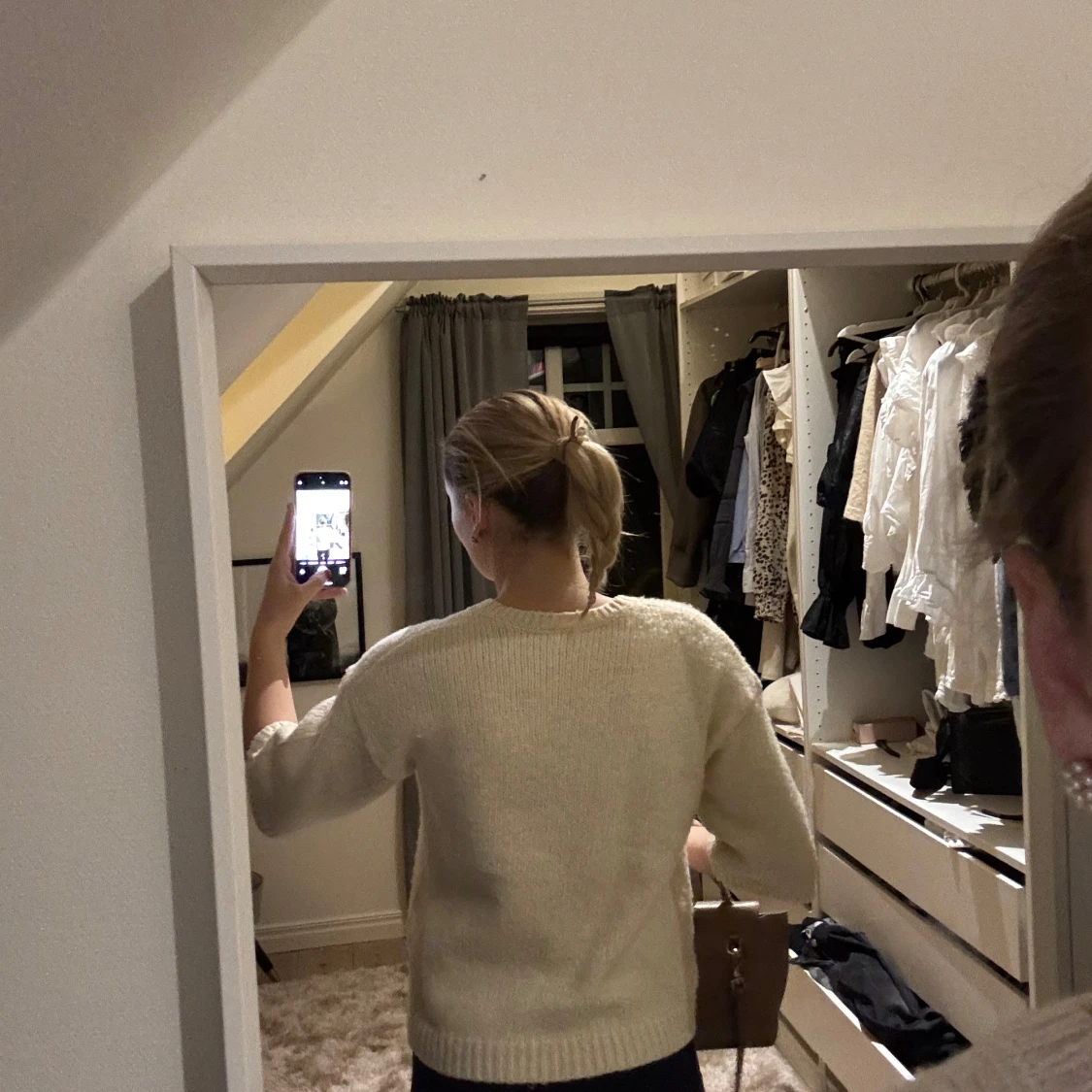 Vit stickad tröja från Stories - 91