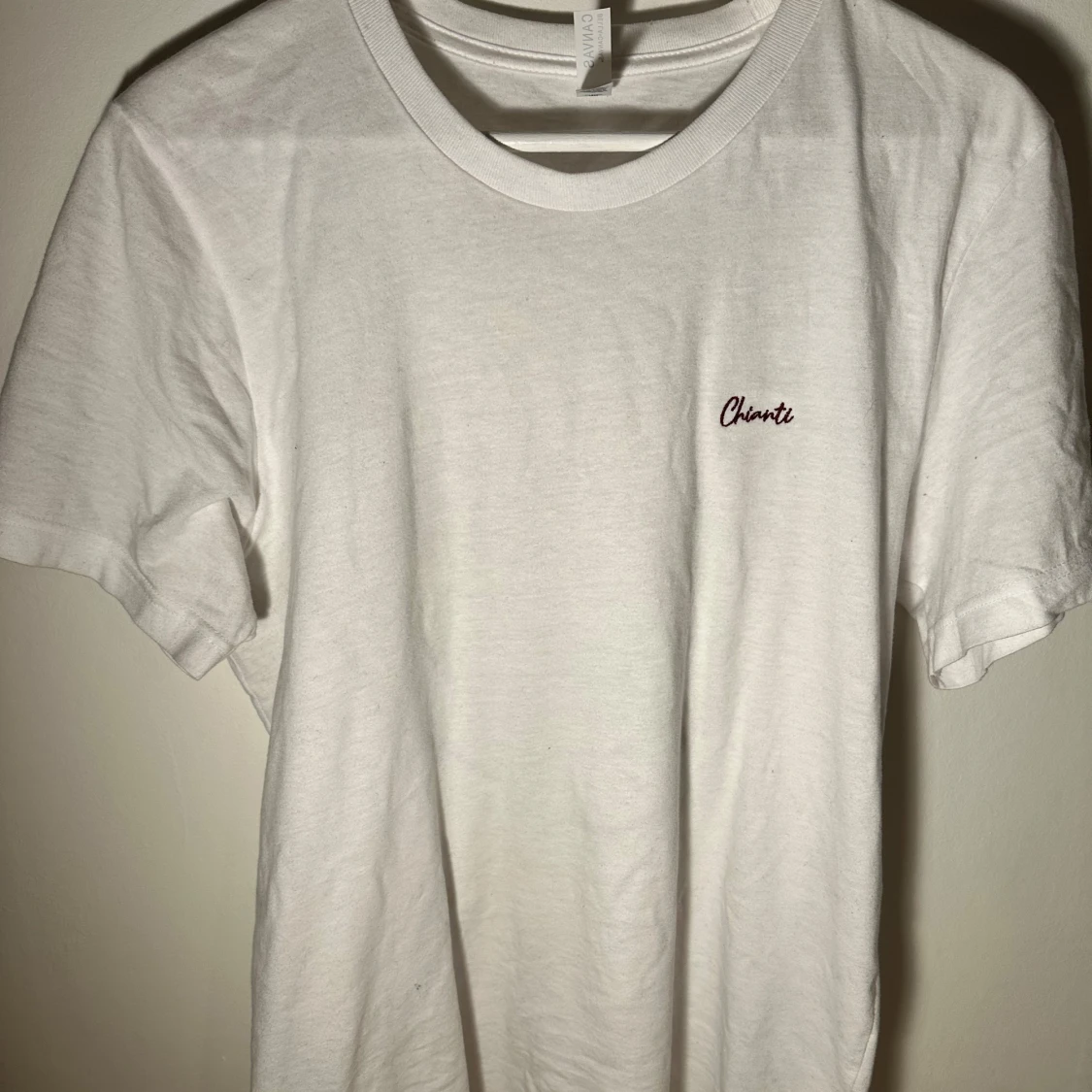 Vit t-shirt med Toscana-tryck - 90