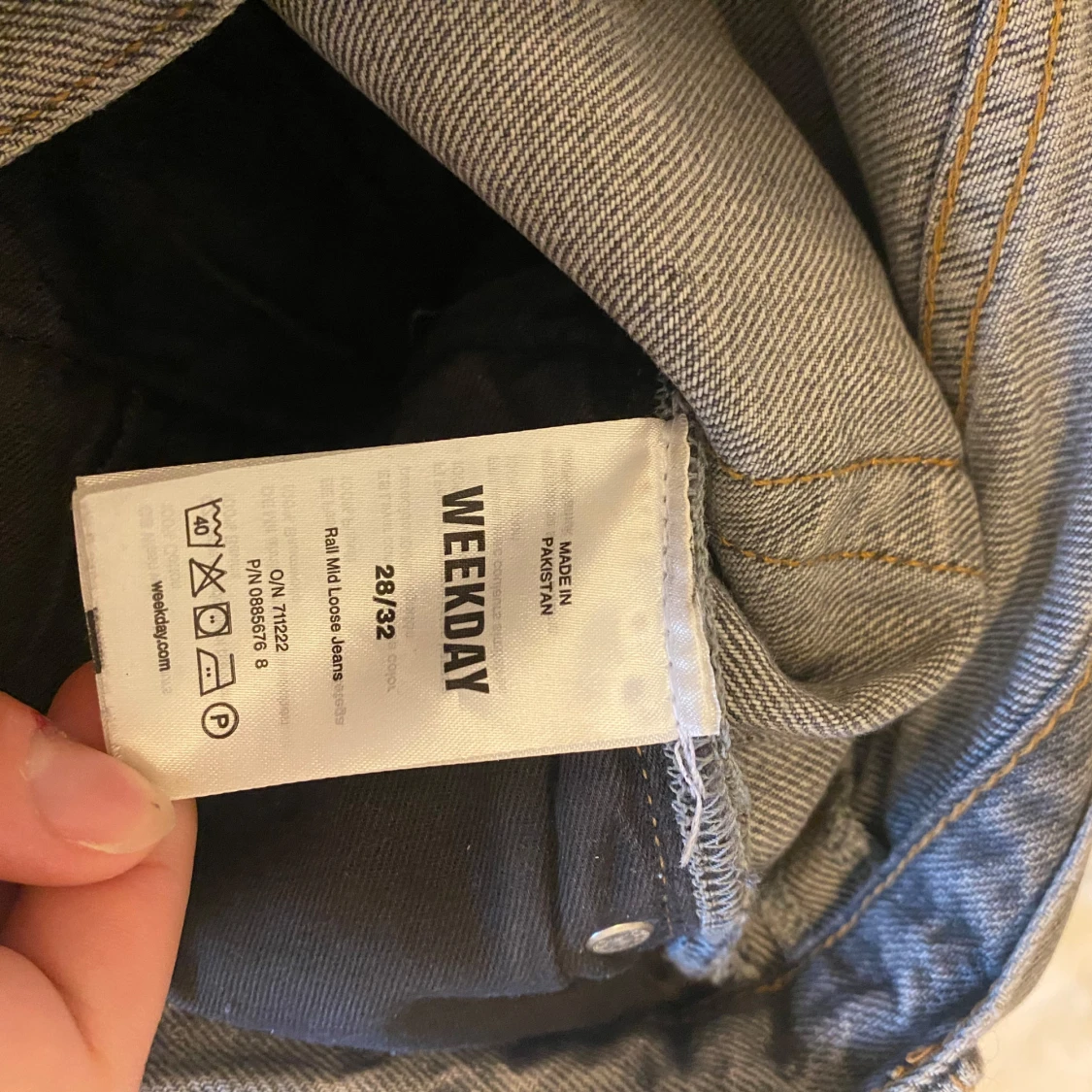 Weekday grå jeans rail - 92