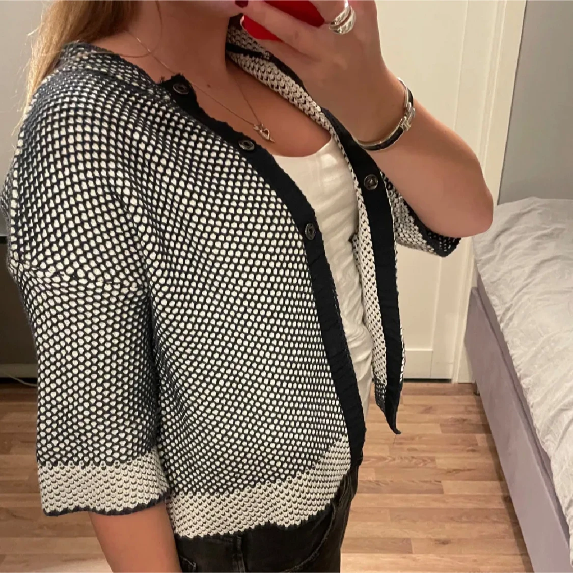 Trekvartsärmad kofta