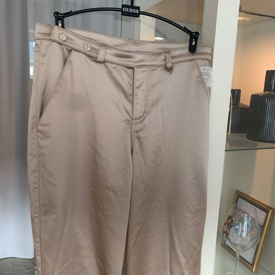 Sidenbyxor guldfärg Branting XS - 92