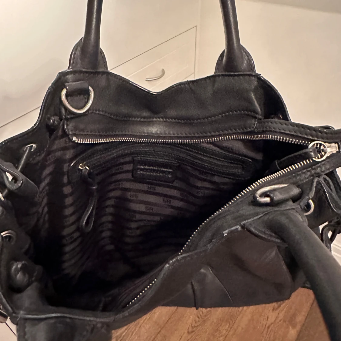 Vintage läder väska  - 3