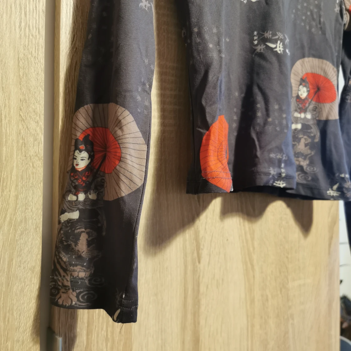 (S) Mönstrad långärmad topp, geisha, japan - 2