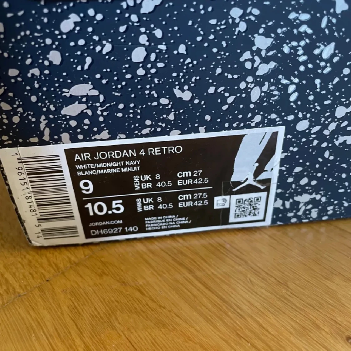 Jordan 4 retro white/midnight navy - 93