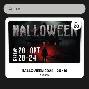 Säljer min halloween biljet inför festen oktober den 20onde. Börjar med 600kr priset kan diskuteras.