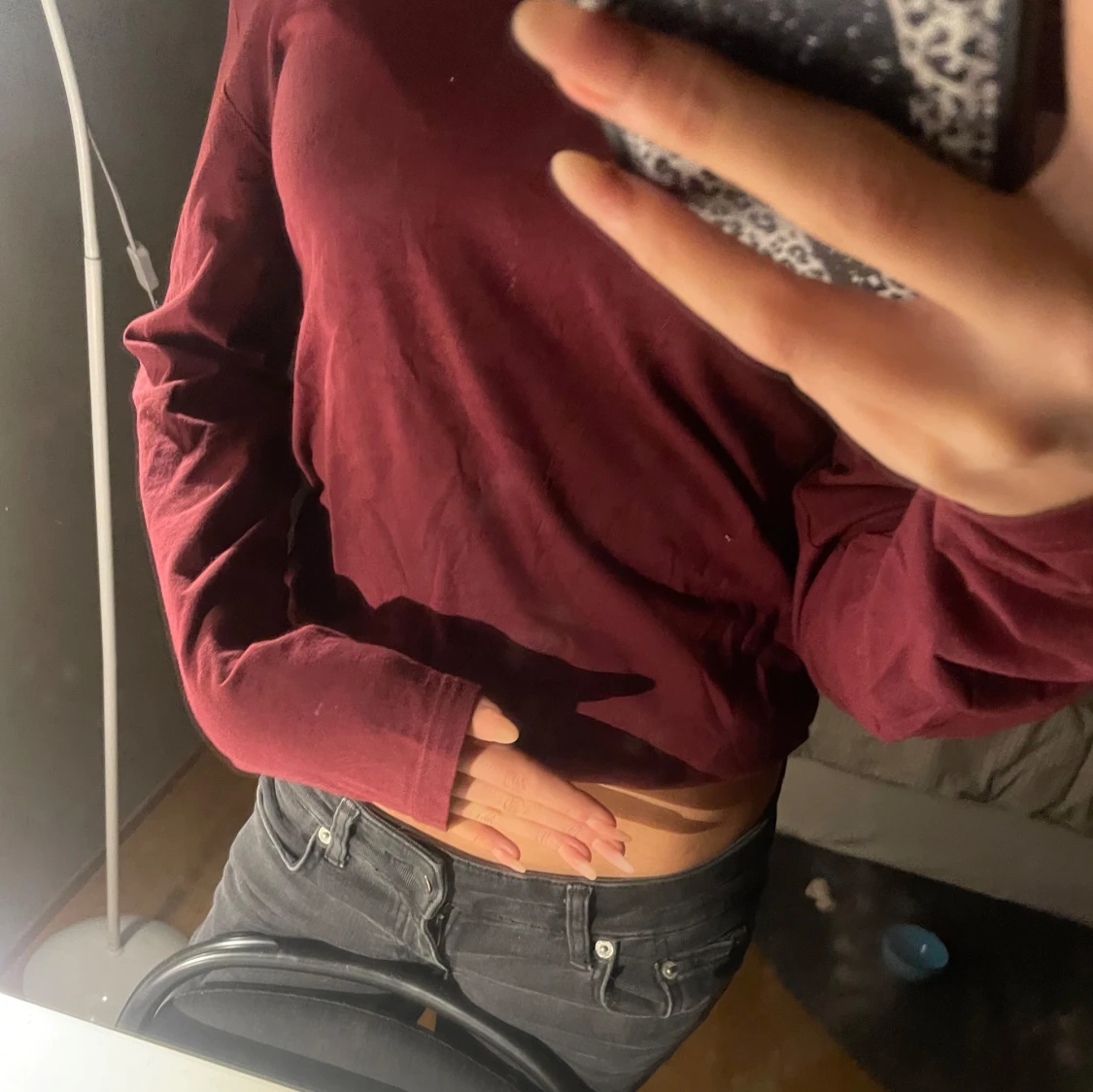 vinröd tröja - 2