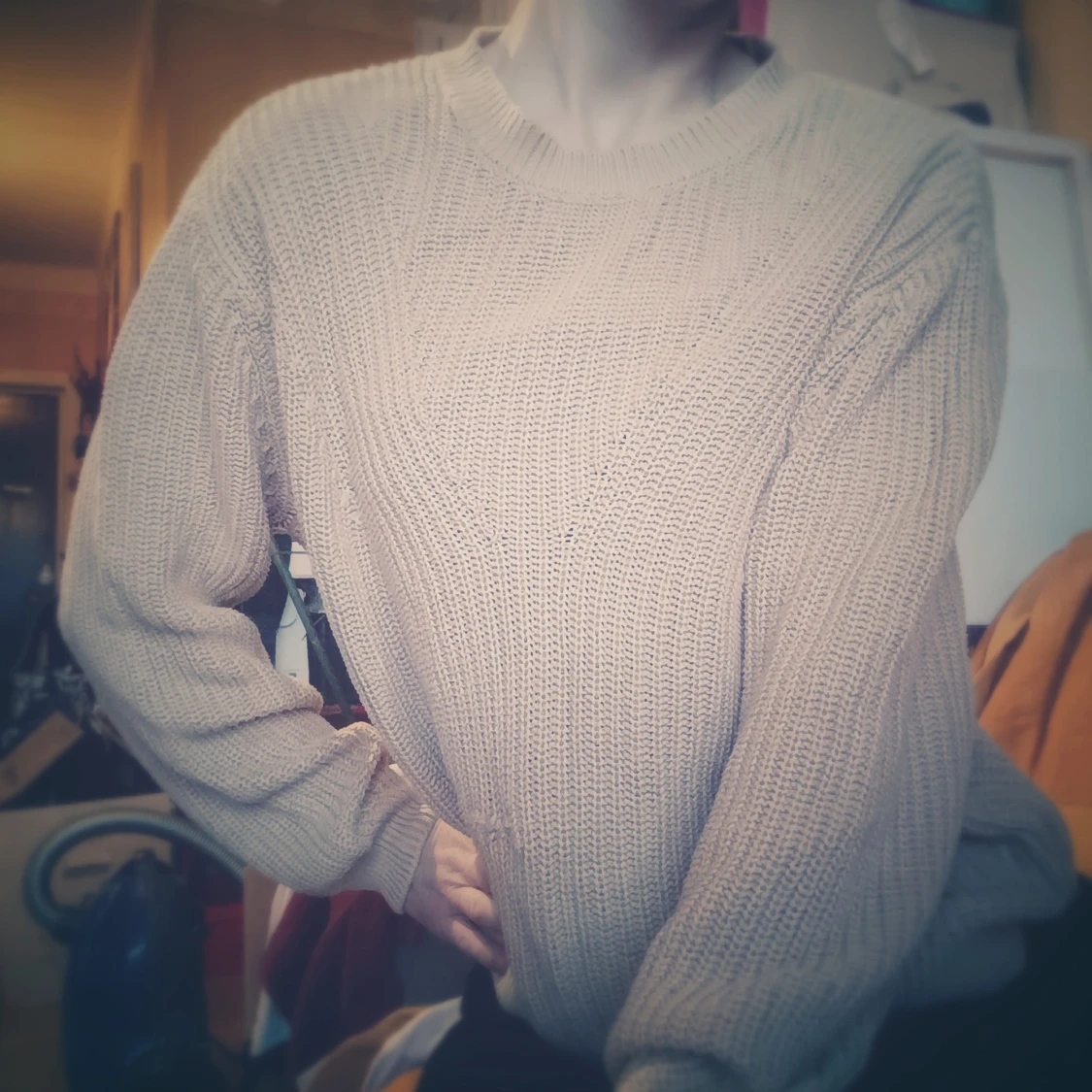 Beige stickad tröja från h&m - 91