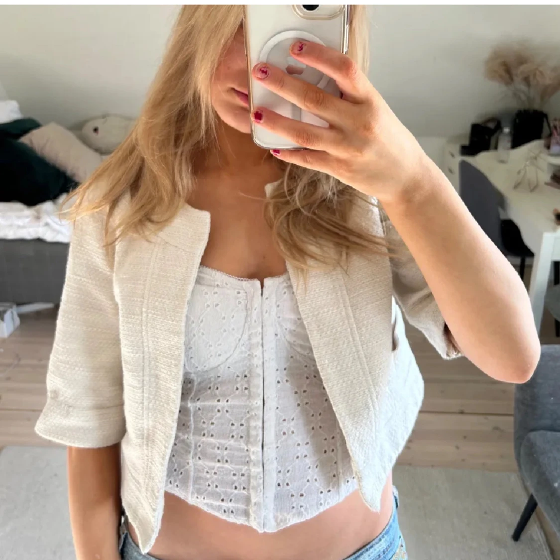 Trekvarts kofta  - 90