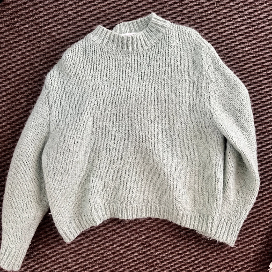 Grön superfin stickad