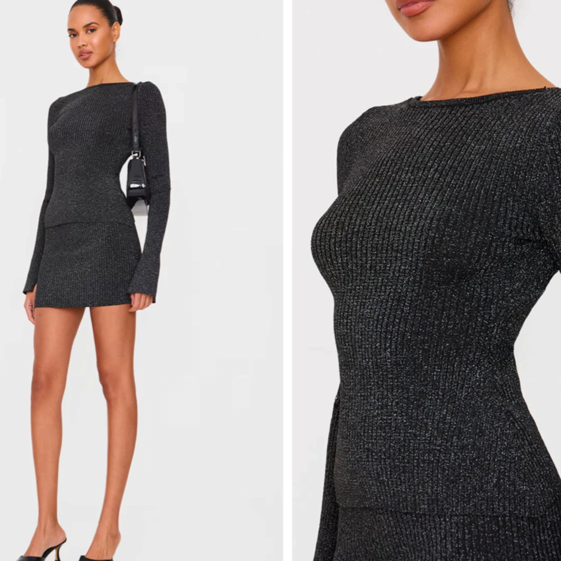 Svart glittrigt set från PrettyLittleThing  - 1